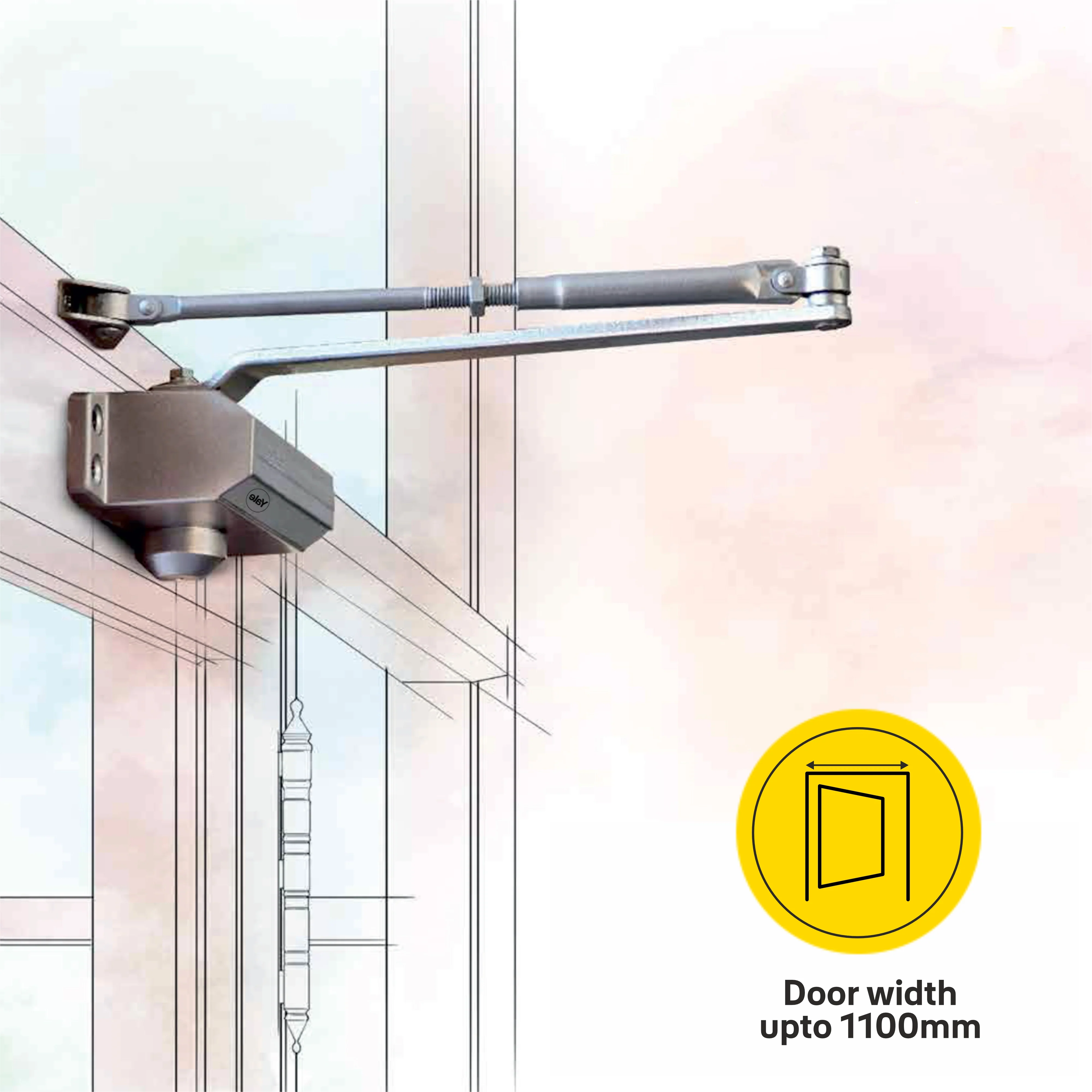 DCR-504 Door Closer, EN Size 4, Silver - Image 6