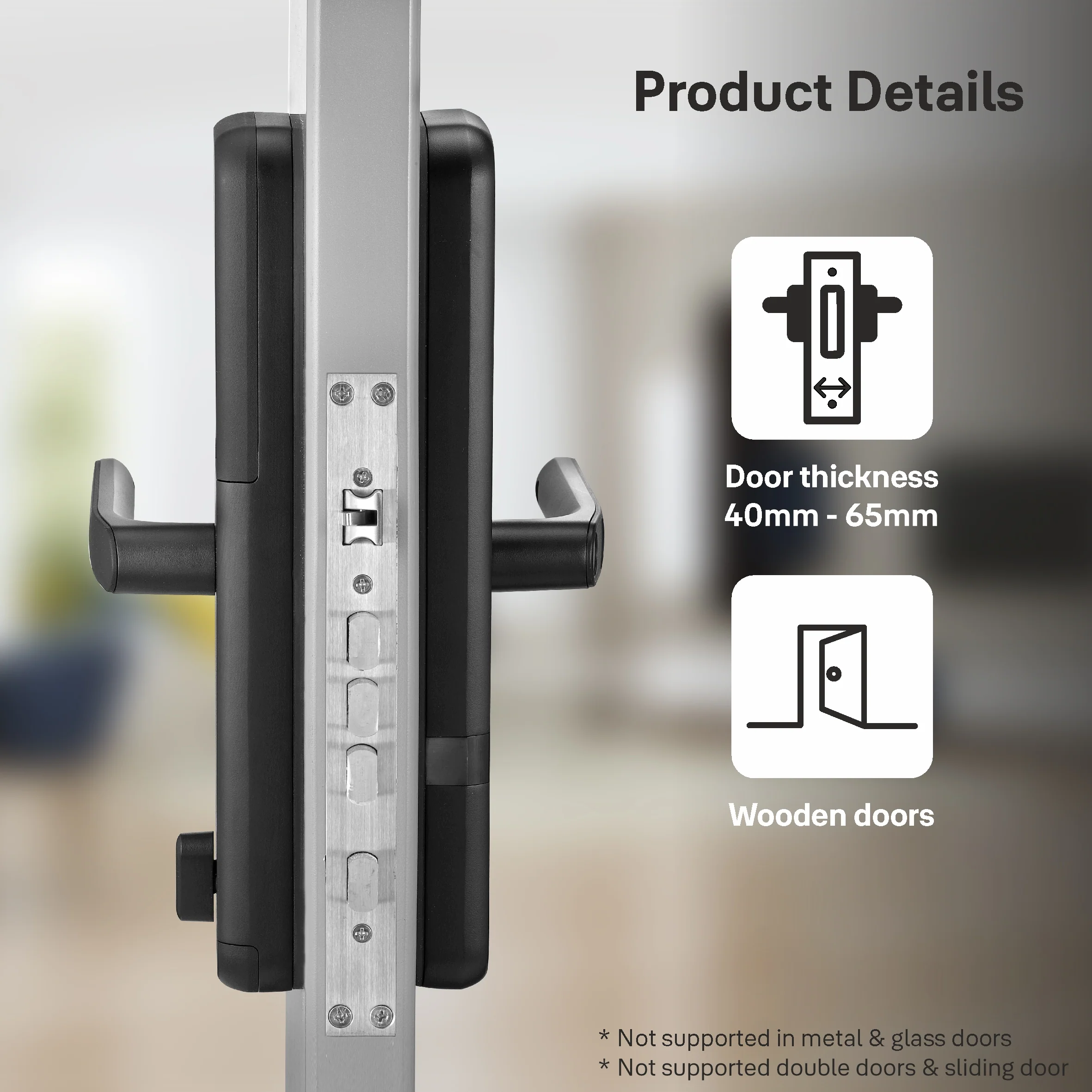 Special Bundle Offer - Zuri Smart Lock (Black) with YWLOL Digital Wardrobe Fingerprint Lock - Image 6