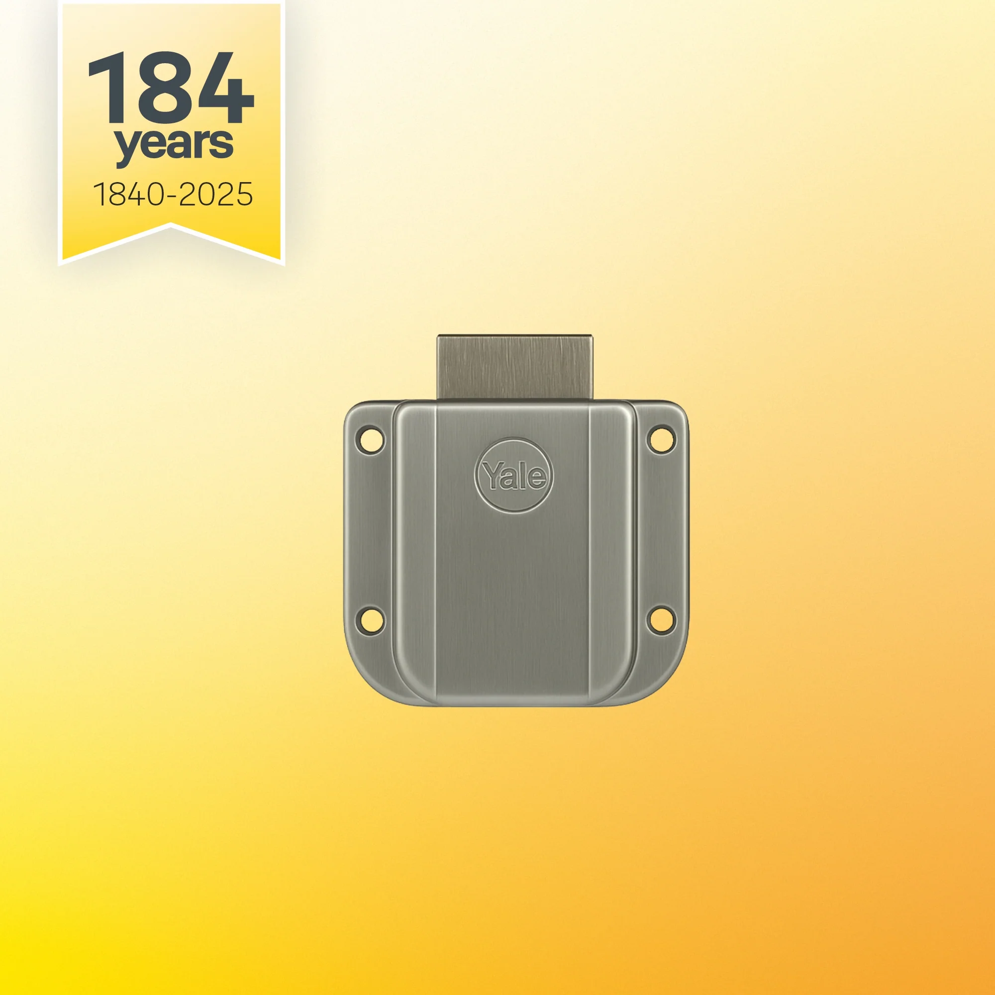 Yale Drawer Lock DRW Series 25mm | Stainless-steel Lock with Dimple Key | Reversible Keys | Deadbolt | Installed in Cupboards, Wardrobes & Wooden Furniture | Black Matt Color - Image 4