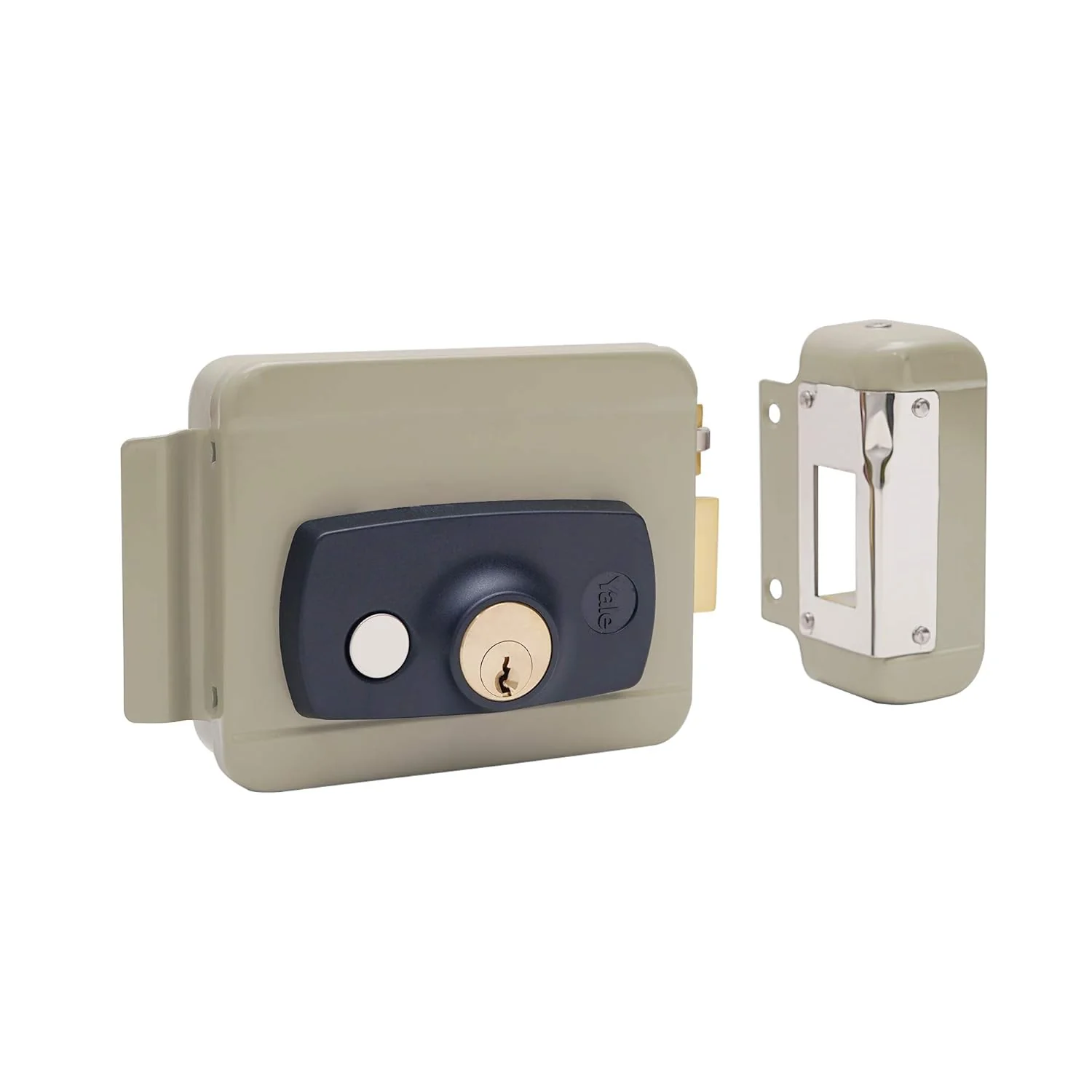 YALE YEL-200YN ELECTRIC RIM LOCK, Satin Nickel, Both side keys (Yellow finish) - Image 9