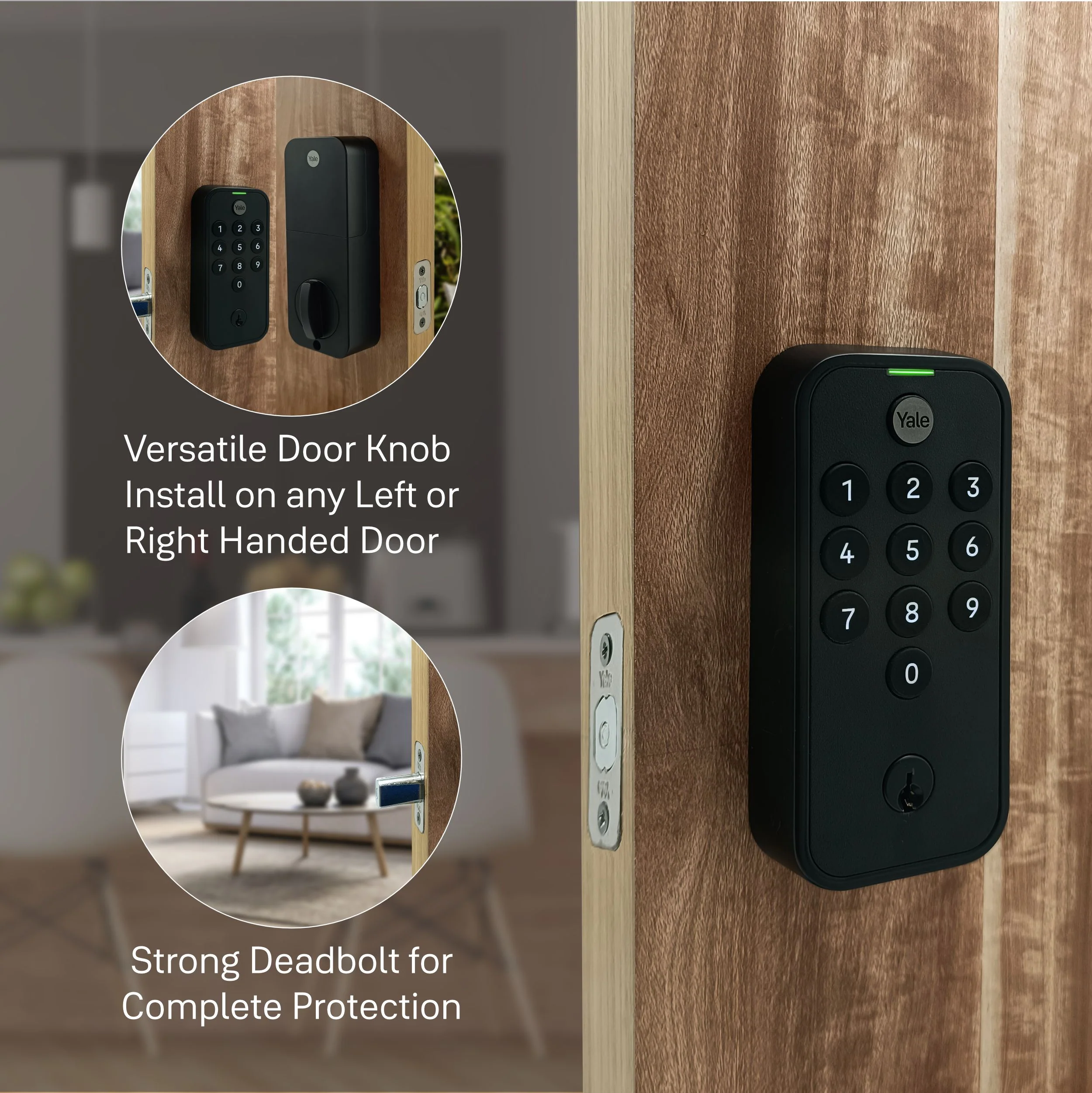 Yale TYE Digital Lock, Black Color, with PIN and Manual Key - Image 5