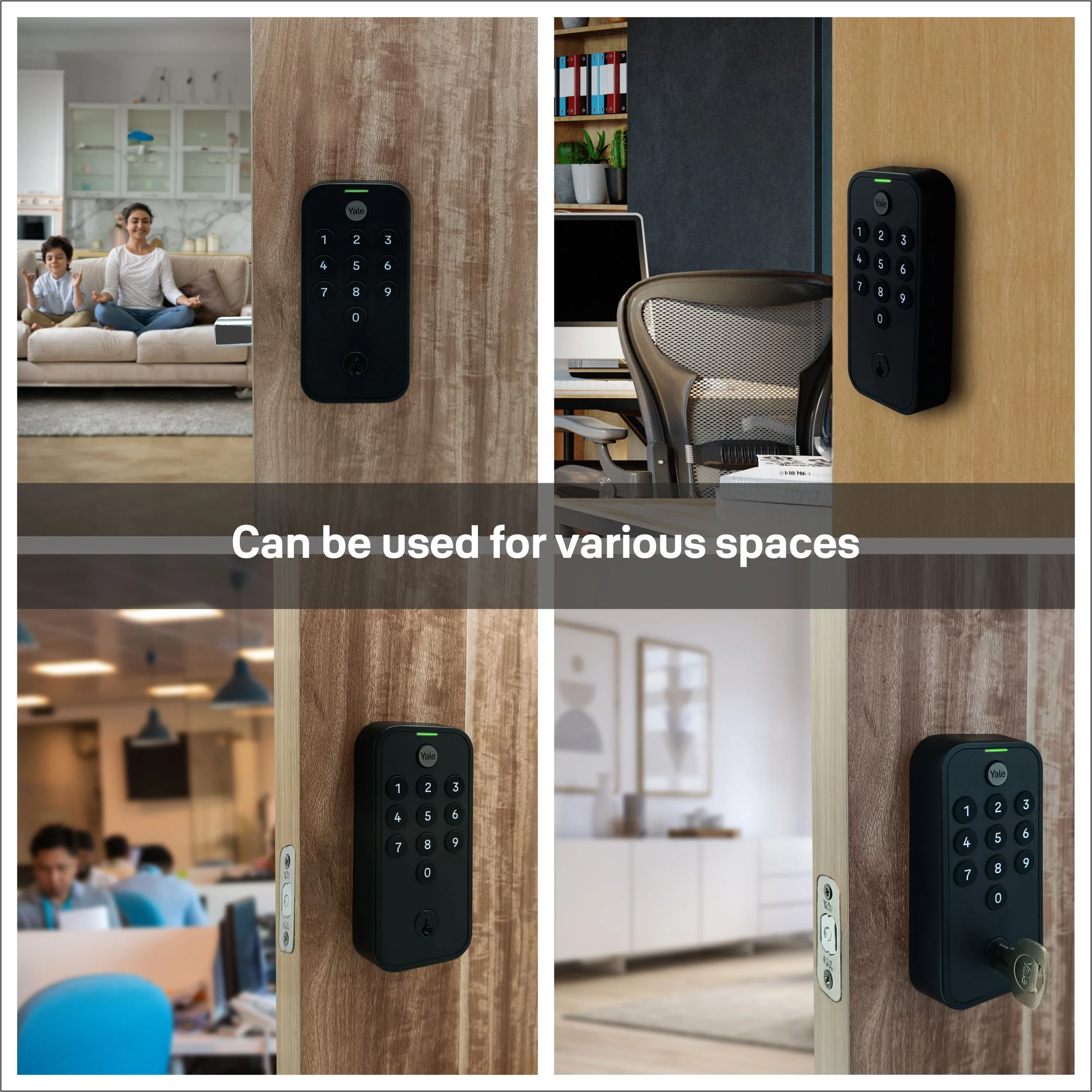 Yale TYE Digital Lock, Black Color, with PIN and Manual Key - Image 7