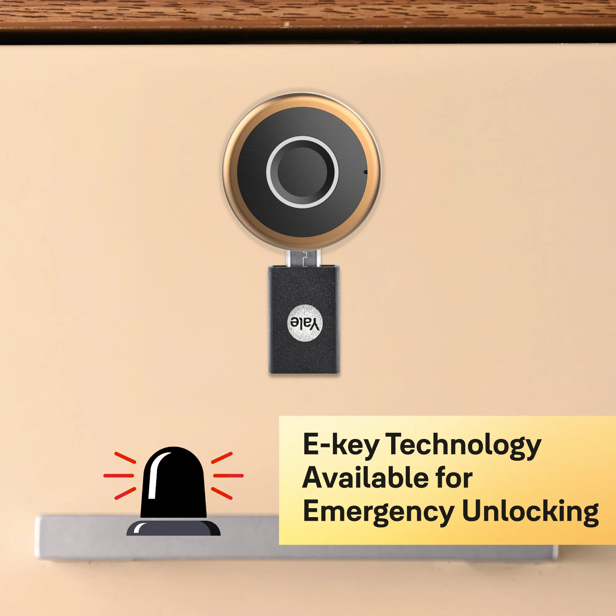 Yale YLDRPSL Biometric Smart Premium Sliding Wardrobe Lock (Rose Gold) Pack of 2 - Image 6