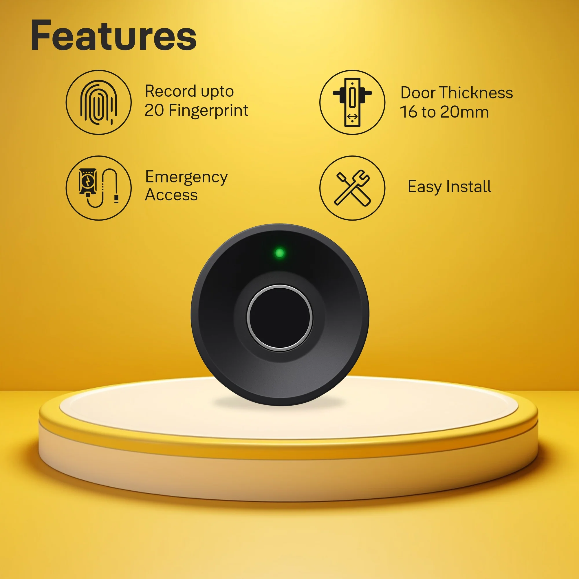 Special Bundle Offer - Zuri Smart Lock (Black) with YWLOL Digital Wardrobe Fingerprint Lock - Image 13