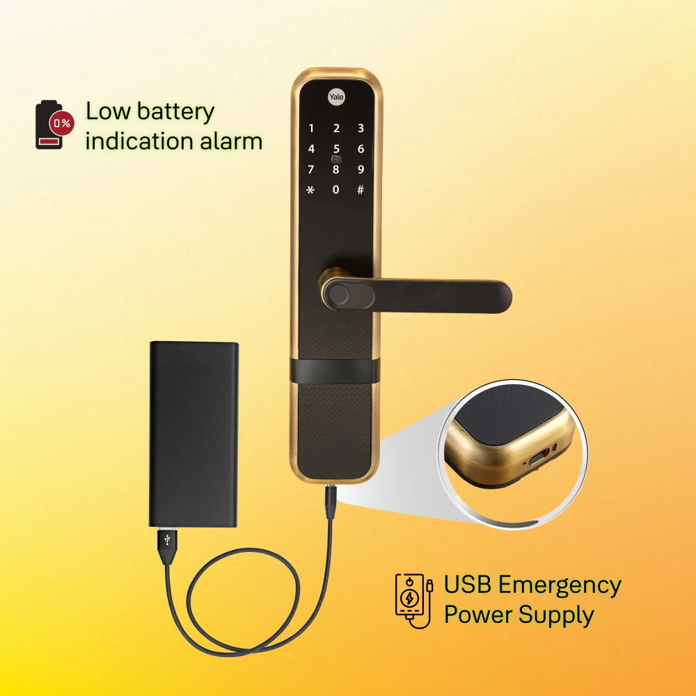 Special Bundle offer Yale Zuri Smart Lock (Antique Bronze) with YWLOL Digital Wardrobe Lock (Black) - Image 8