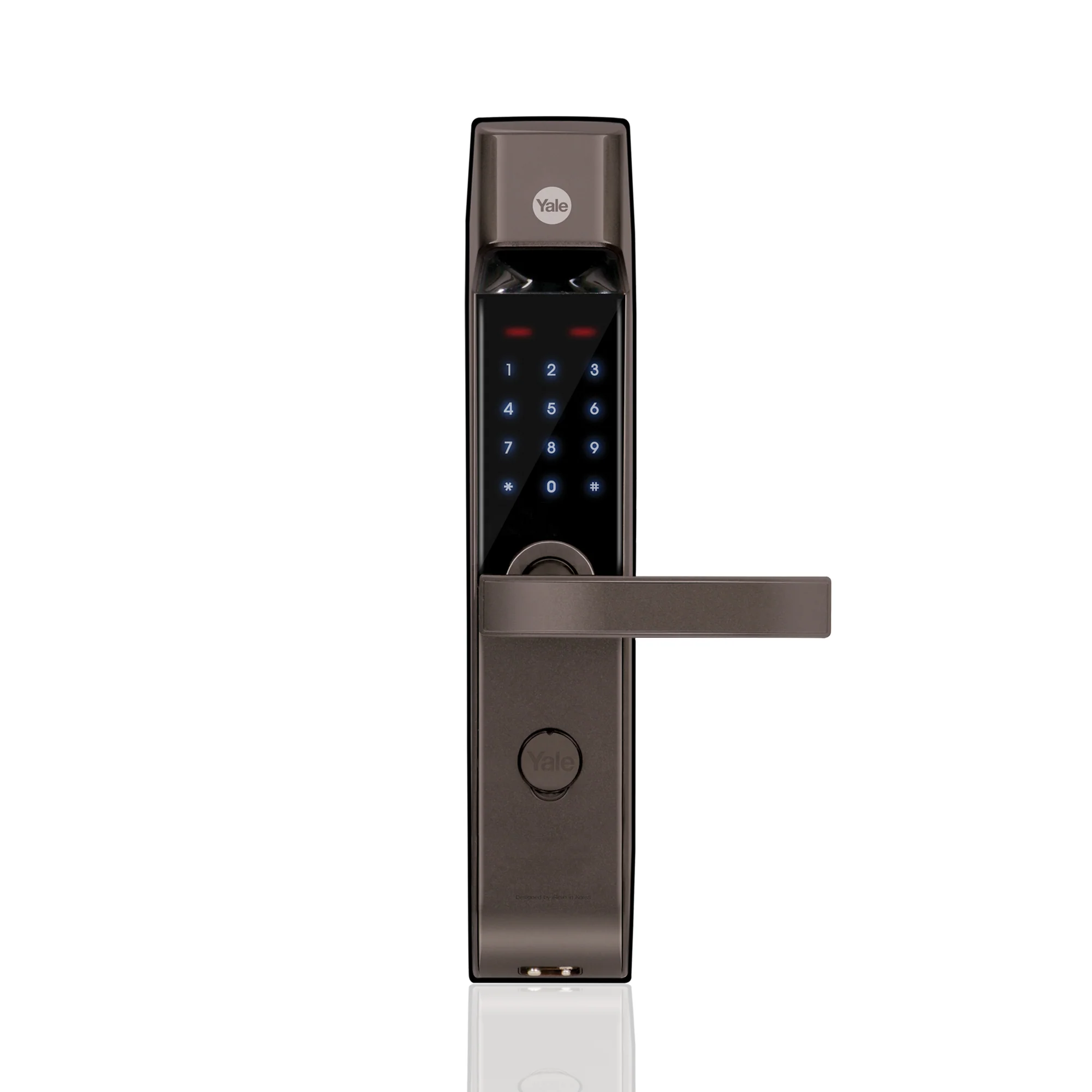 YDM 4115 -A Series( with Bluetooth & Wifi Bridge) Smart Lock, Brown with Fingerprint, PIN, manual key and Yale Home App With Bluetooth Module and Wifi Connect Bridge