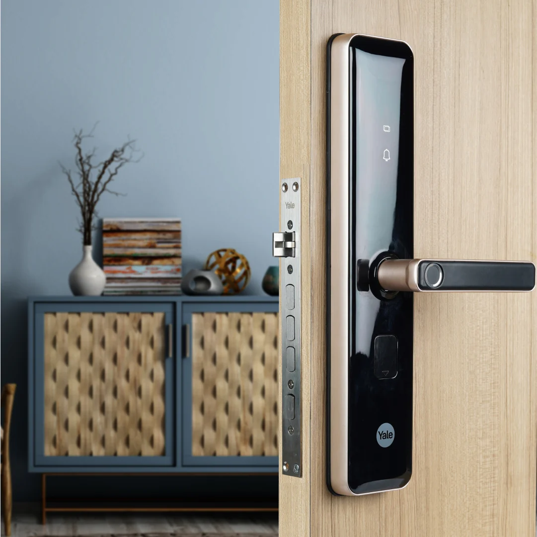 YDME 200 NxT Digital Door Lock with fingerprint, PIN, Manual Keys, RFID Card - Gold - Image 2