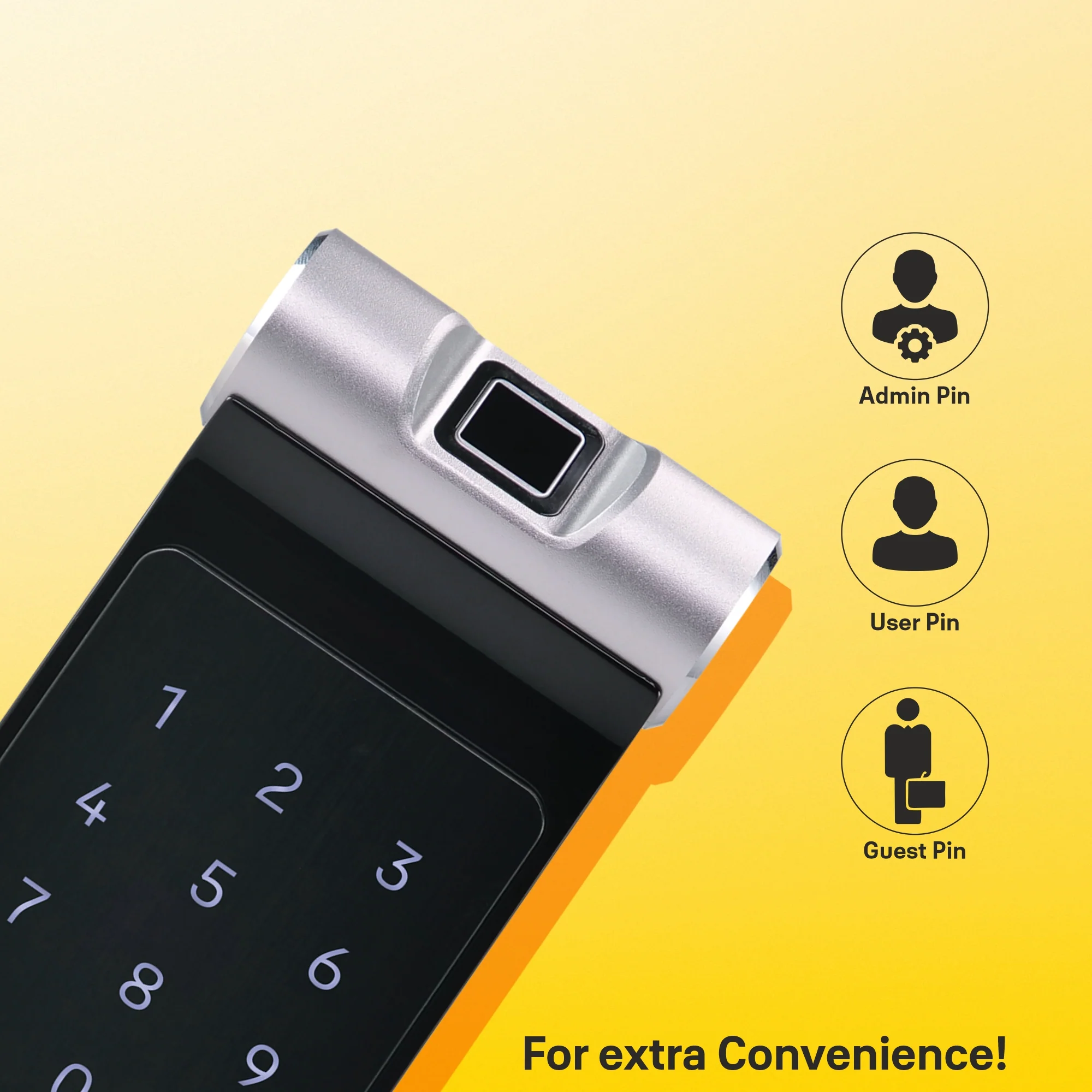 YDR 41A- Biometric Smart Lock for Double Door/ Sliding Door - Image 5