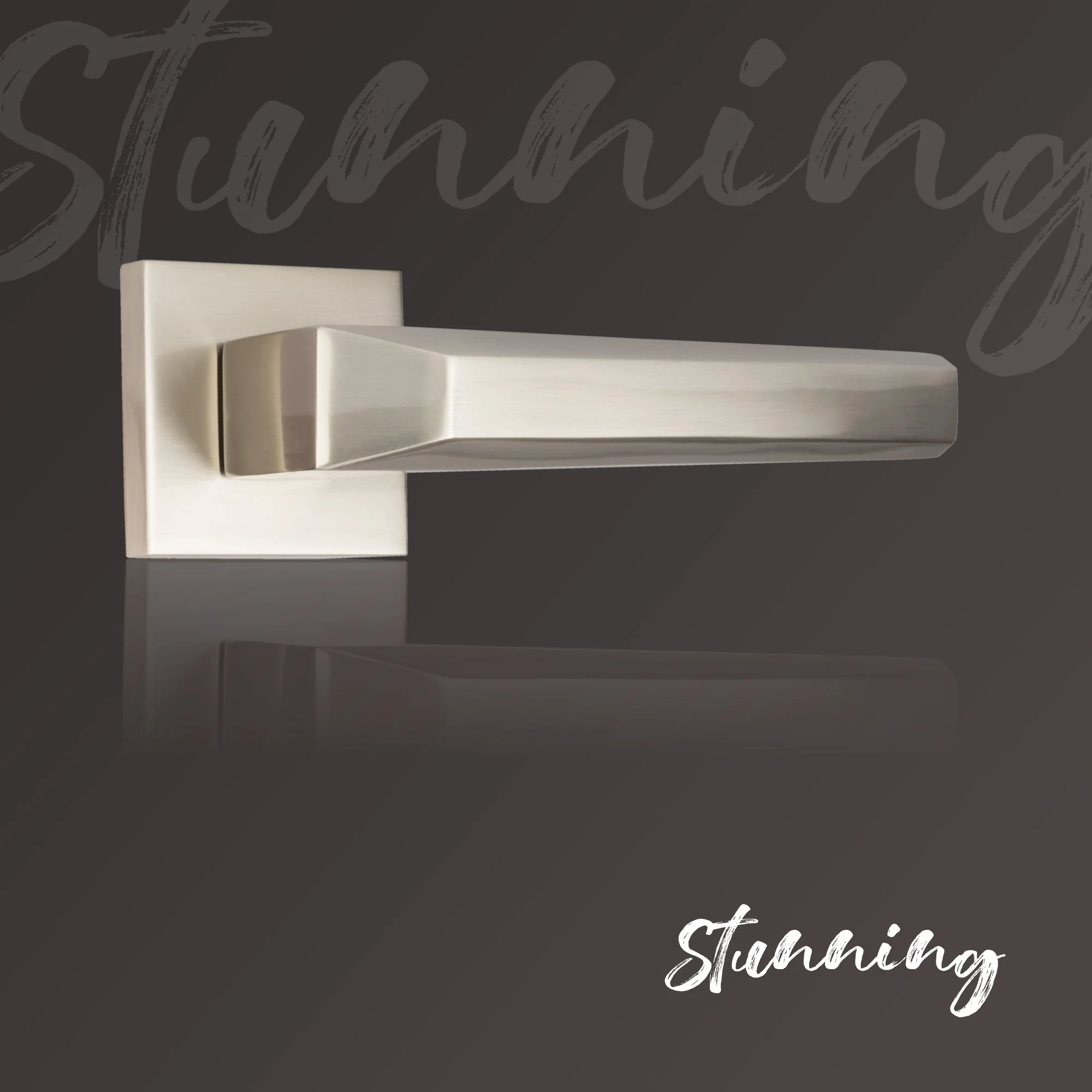 YPBL-804-Solid Brass Premium Lever Handle, Satin Steel - Image 3