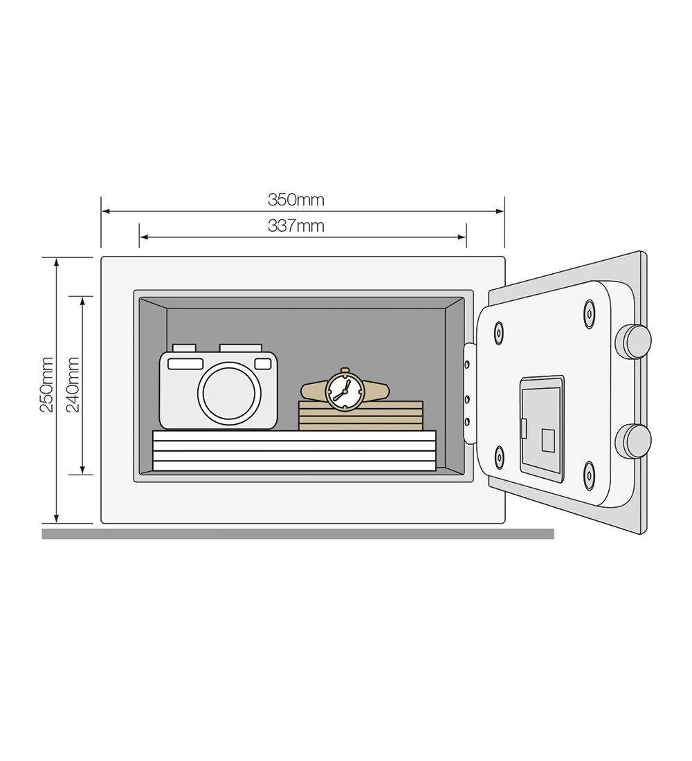 YSEM/250/EG1 Maximum Security Certified Safe Locker-Home, PIN, Grey - Image 11
