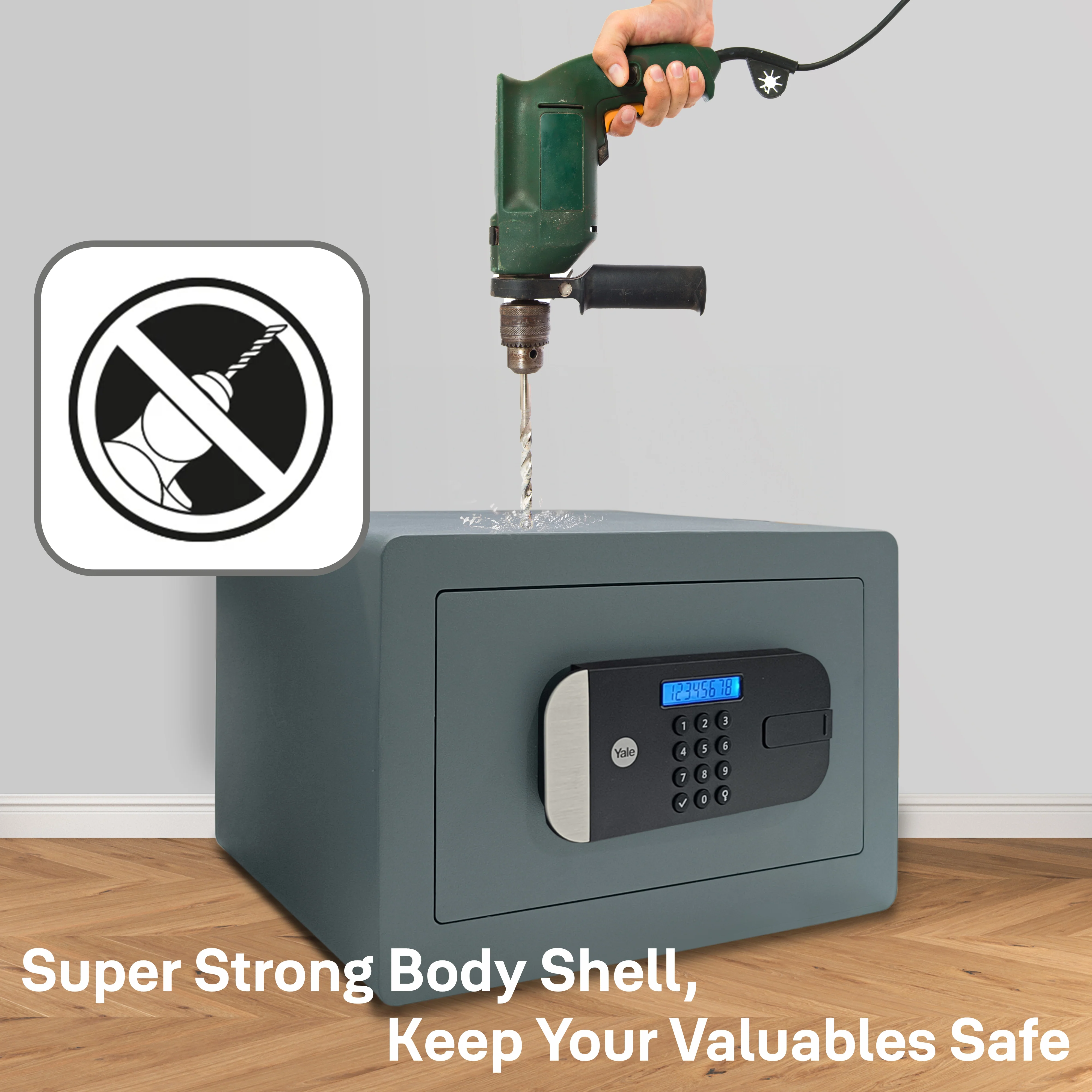 YSEM/250/EG1 Maximum Security Certified Safe Locker-Home, PIN, Grey - Image 6