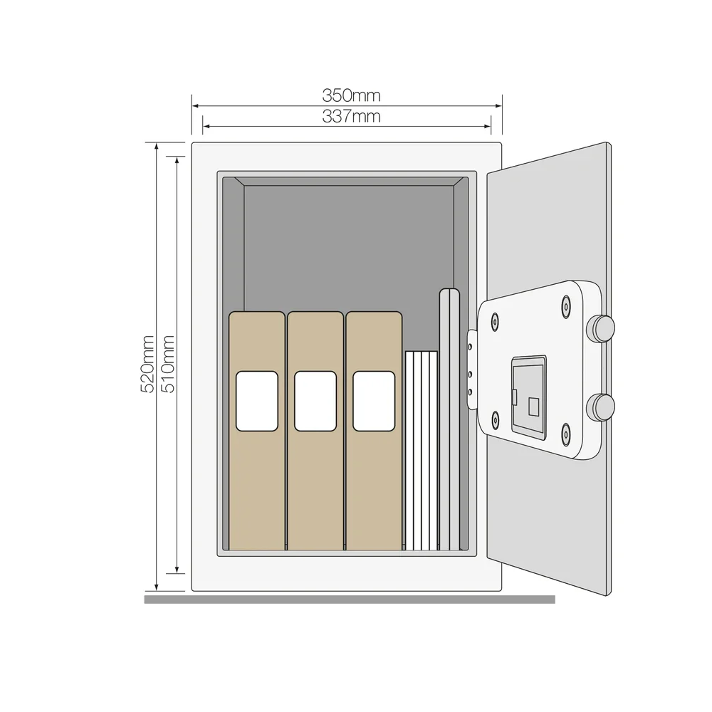 YSEM/520/EG1 Maximum Security Certified Locker-Professional, PIN, Black - Image 7
