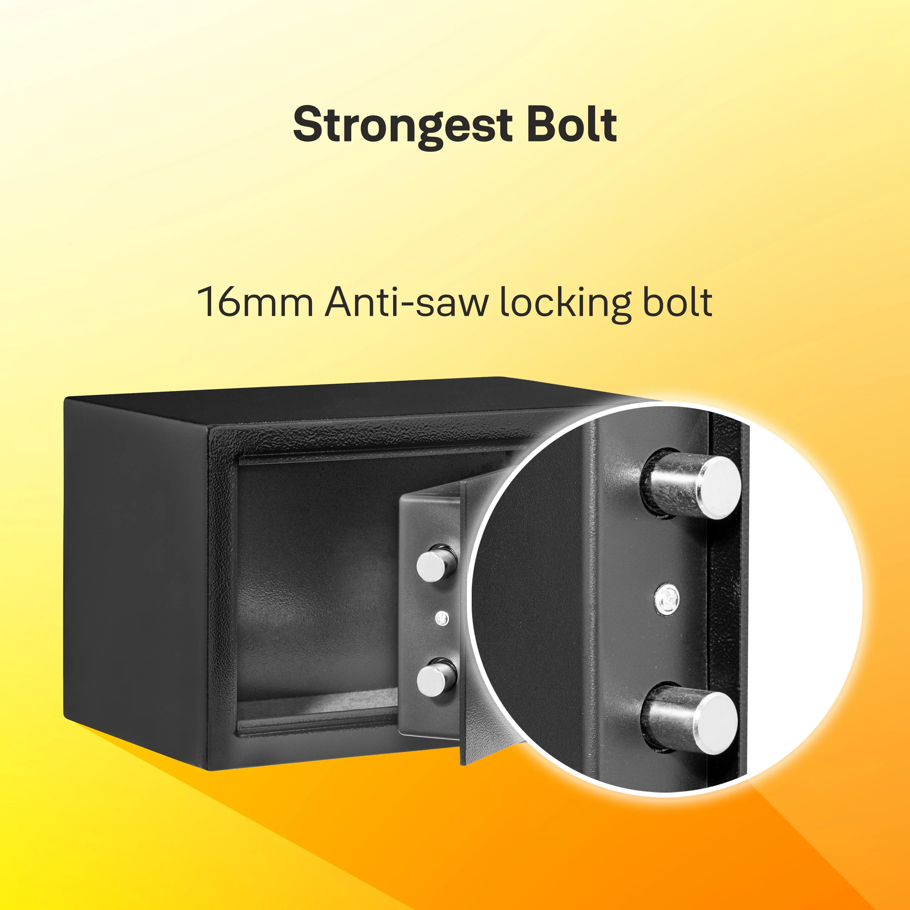 YSS/200/DB2 Small Security Safe locker with Pincode Access- Black - Image 4