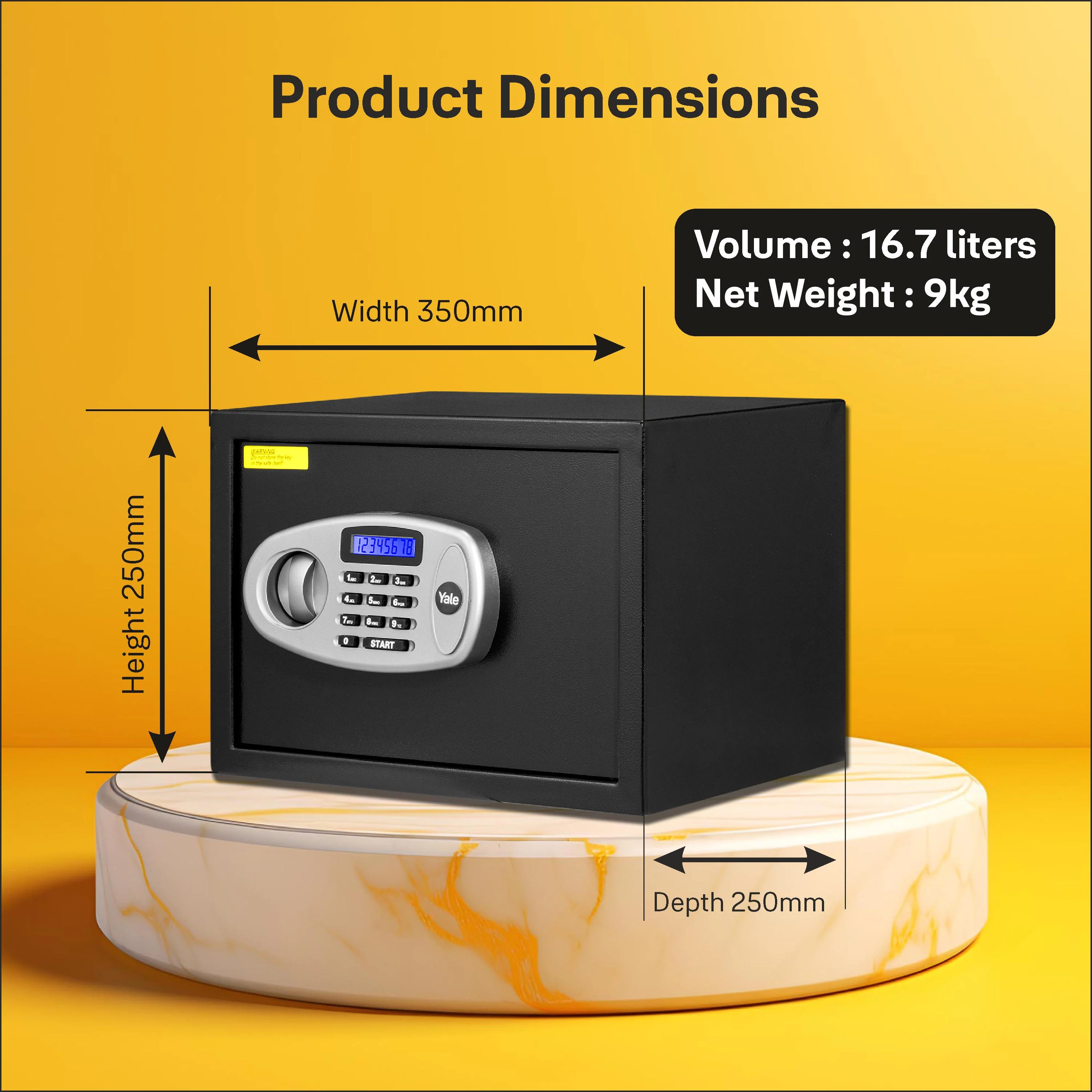 YSS/250/DB2  Home Security  Safe lockers with Pincode Access- Black - Image 8