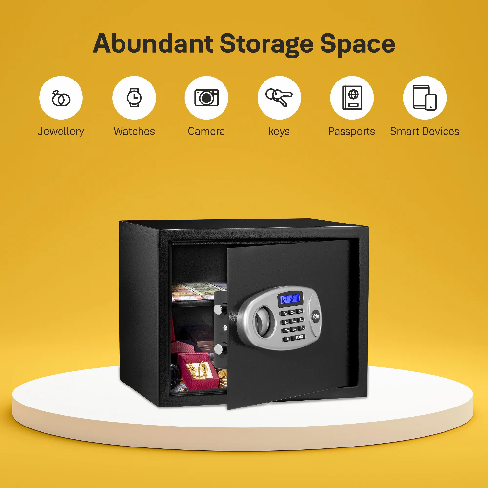 YSS/300/DB2  Home Security Safe locker with Pincode Access- Black - Image 9